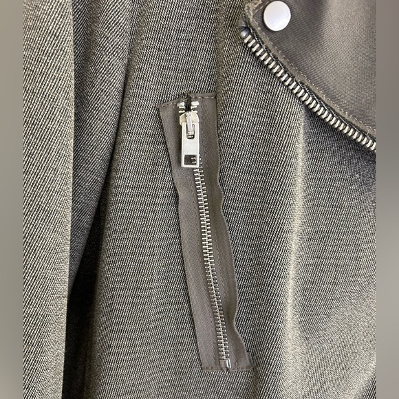 All Saints Zulia Biker Jacket/coat in Khaki Green US 6 trendy designer - Picture 2 of 11